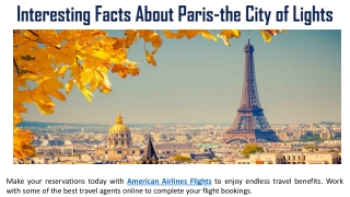 Interesting Facts About Paris-the City of Lights