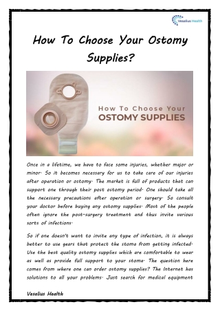 How To Choose Your Ostomy Supplies?