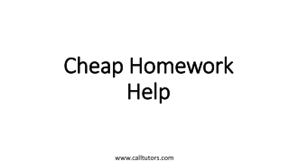 Cheap Homework Help