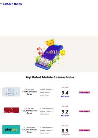 Mobile Casinos in India
