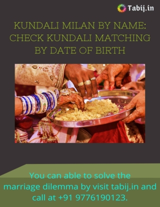 Kundali Milan by name: Check kundali matching by date of birth