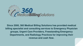 California Emergency Physicians Billing Services - 360 Medical Billing Solutions