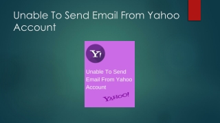 Unable To Send Email From Yahoo Account