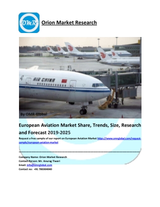 European Aviation Market Growth, Size, Share, Industry Report and Forecast to 2025