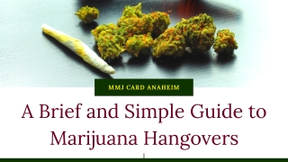 A Brief and Simple Guide to Marijuana Hangovers