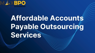 Affordable Accounts Payable Outsourcing Services