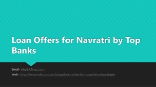 How to get Loan offer for Navratri by Top Banks ?