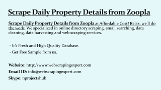 Scrape Daily Property Details from Zoopla