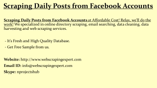 Scraping Daily Posts from Facebook Accounts