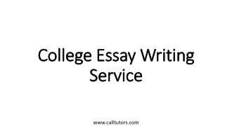 College Essay Writing Service