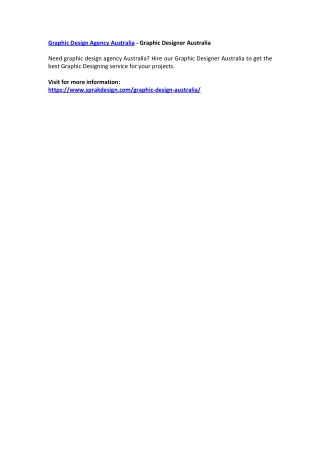 Graphic Design Agency Australia - Graphic Designer Australia