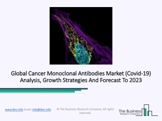 Cancer Monoclonal Antibodies Market Outlook And Forecast Report, 2023