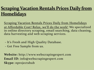 Scraping Vacation Rentals Prices Daily from Homelidays