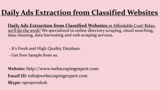 Daily Ads Extraction from Classified Websites