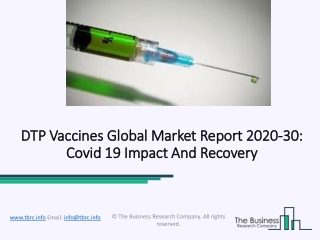 DTP Vaccines Market Industry Overview and Competitive Landscape Till 2023