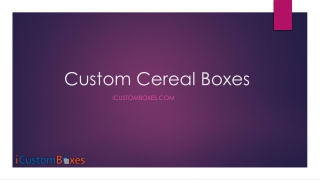 Custom Cereal Box wholesale Rate in USA