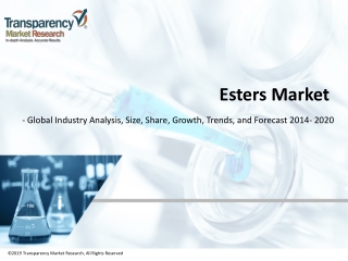 Esters Market | Global Industry Report, 2030