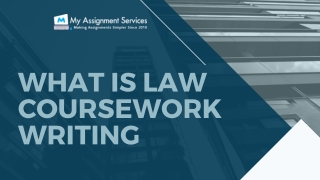 Stop Worrying and Get Law Coursework Writing Help by My Assignment Services