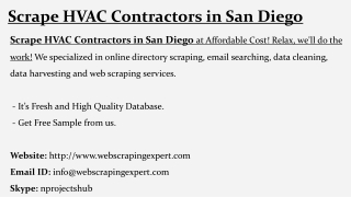 Scrape HVAC Contractors in San Diego