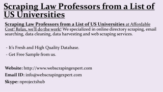 Scraping Law Professors from a List of US Universities