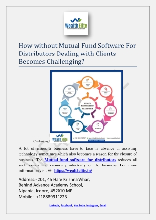 How without Mutual Fund Software For Distributors Dealing with Clients Becomes Challenging?