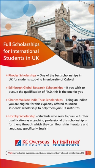 Scholarships for International Students in UK