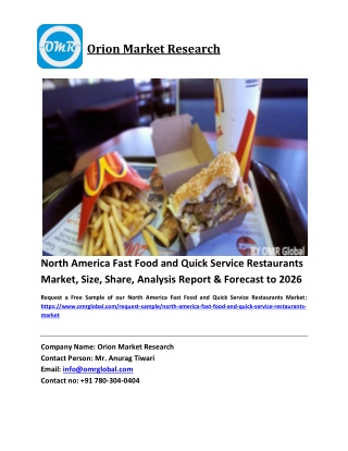 North America Fast Food and Quick Service Restaurants Market Size, Industry Trends, Share and Forecast 2020-2026