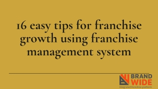 What are the advantages of Franchise Software System