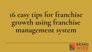 16 easy tips for franchise growth using franchise management system