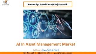 AI In Asset Management Market Size Worth $8.3 Billion By 2026 - KBV Research