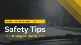 Safety Tips For Driving In The Winter