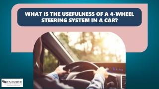 What is the Usefulness of a 4 Wheel Steering System in a Car