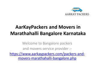 AarKayPackers and Movers in Marathahalli Bangalore Karnataka