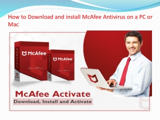 How to Download, Install and Activate Mcafee on Windows- Mcafee.com/Activate