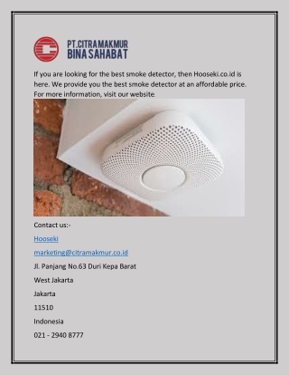 Best Smoke Detector | Hooseki.co.id