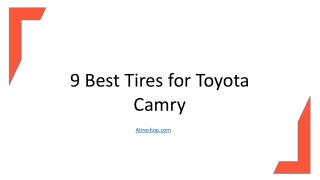 9 Best Tires for Toyota Camry