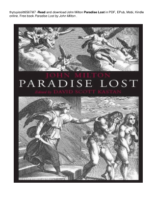 Paradise Lost | !#PDF ^$BOOK