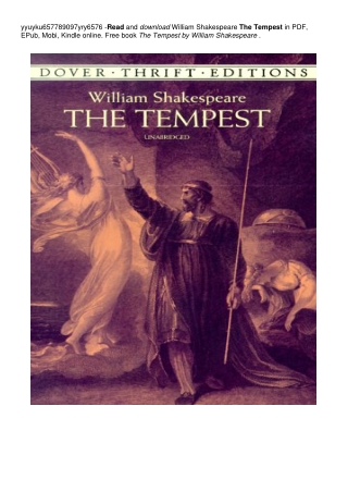The Tempest | $^PDF #^BOOK