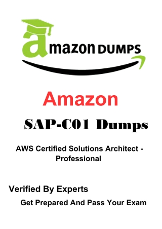 Latest Amazon SAP-C01 Dumps-confirmed by Expert Panel |Amazondumps.us