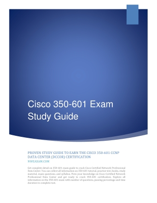 Proven Study Guide to Earn the Cisco 350-601 CCNP Data Center (DCCOR) Certification