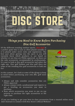 Things you Need to Know Before Purchasing Disc Golf Accessories
