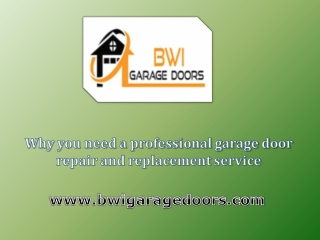 Why you need a professional garage door repair and replacement service