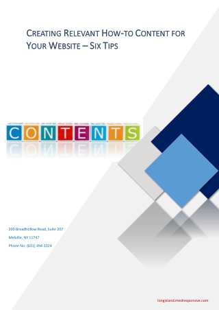 Creating Relevant How-to Content for Your Website – Six Tips