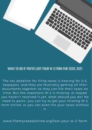 What to Do If You've Lost Your W-2 Form for 2020, 2021