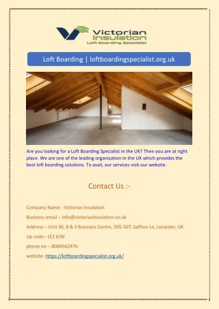 Loft Boarding | loftboardingspecialist.org.uk