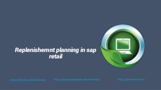 Replenishemnt planning in sap retail