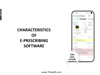 characteristics of E-Prescribing Software