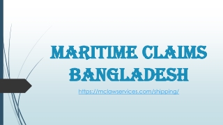 Maritime Claims Bangladesh