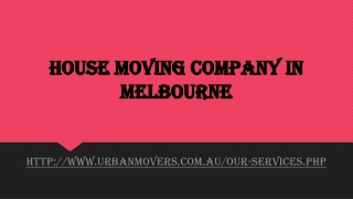 House Moving Company in Melbourne