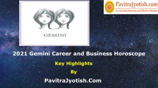 2021 Gemini Career and Business Horoscope